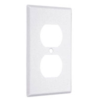Standard Metal Wallplates: White Textured, Duplex