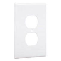 Standard Metal Wallplates: White Smooth, Duplex