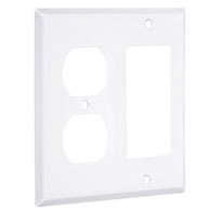 Standard Metal Wallplates: White Smooth, Duplex & Decorator/Rocker