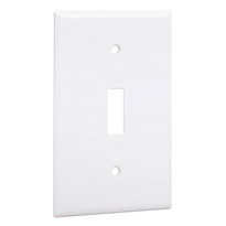 Standard Metal Wallplates: White Smooth, Toggle