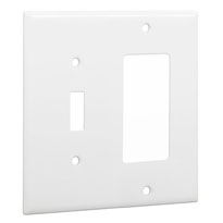 Standard Metal Wallplates: White Smooth, Toggle & Decorator/Rocker