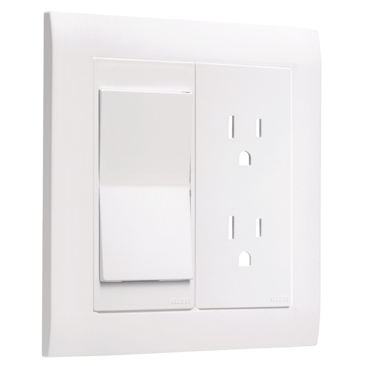 Product image for RACO A2000W ALLURE 2G WALL PLATE WH