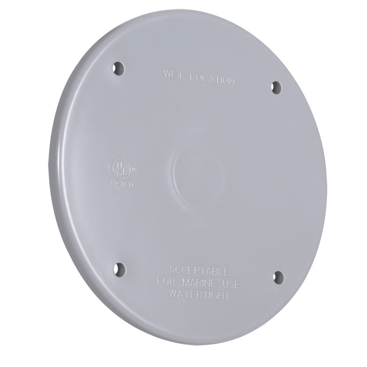 Product image for Bell PBC300GY Round Weatherproof Cover, Plastic, Blank, Gray