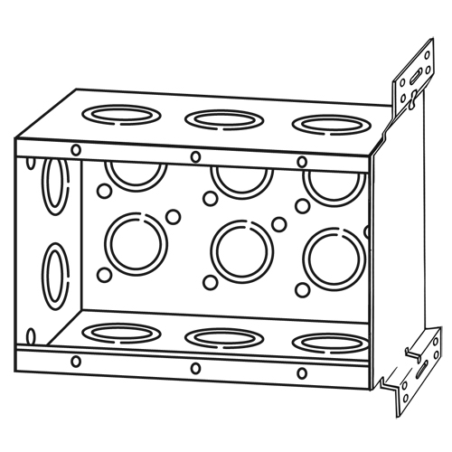 3-GANG HANDY BOX W/FLAT BRACKT