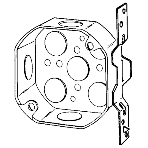 4  OCTAGON BOX WITH VB BRACKET