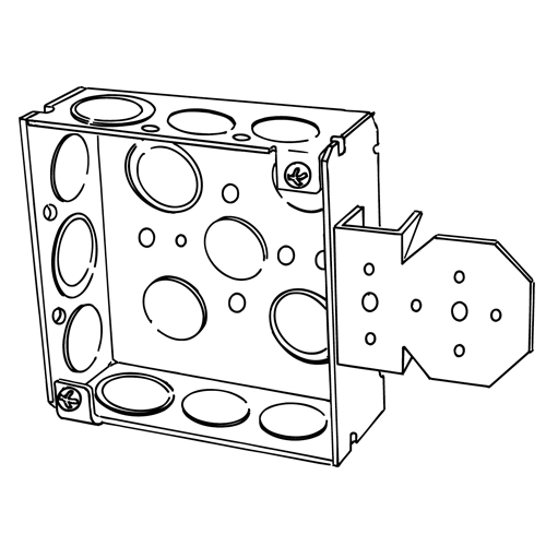4 SQ WELDED BOX W/NL BRACKET