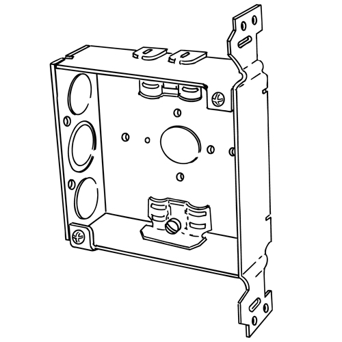 4 SQ WELDED BOX W/FLAT BRACKET