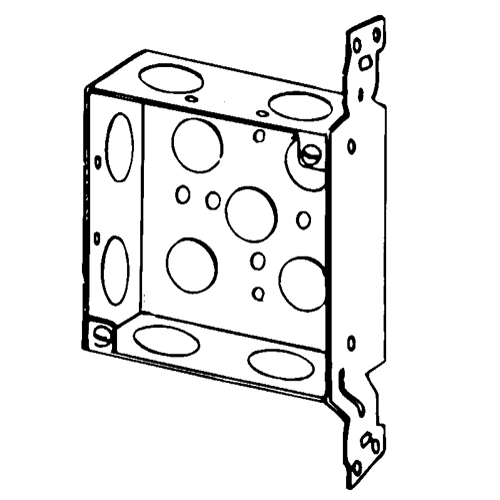4 SQ WELDED BOX W/FLAT BRACKET