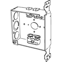 4  SQ BOX ARMORED CABLE CLAMPS