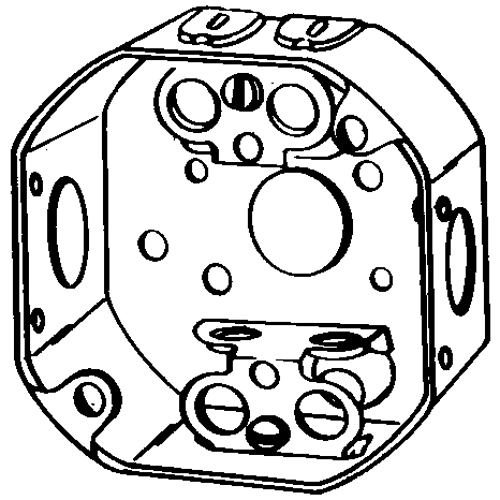 4 OCTAGON BOX W/CLAMPS