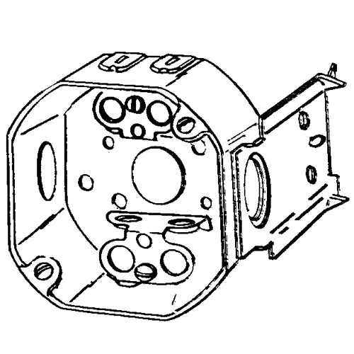 4  OCTAGON BOX W/JB BRACKET