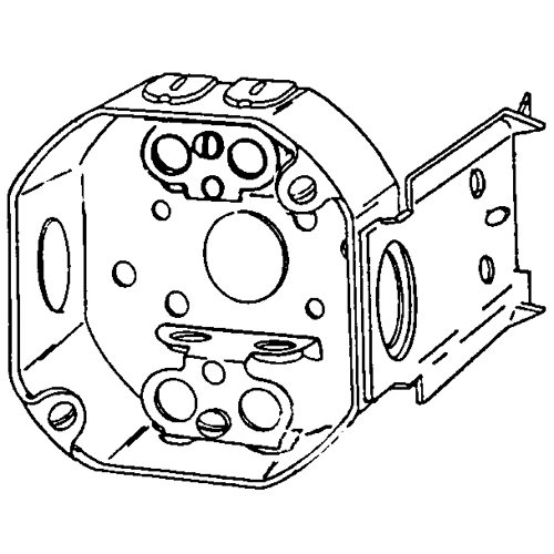 4 OCTAGON BOX W/JB BRACKET