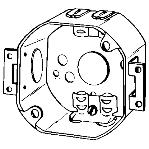 3-1/4 OCTAGON BOX W/PLST EARS
