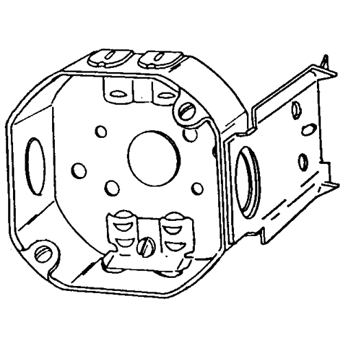 4  OCTAGON BOX W/JB BRACKET