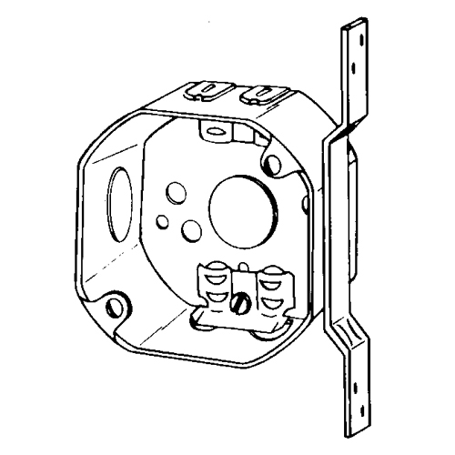 4  OCTAGON BOX WITH BRACKET