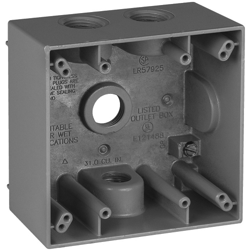 APPLETON WSL250 2 GANG BOX 4 1/2 IN HUBS | Gordon Electric Supply, Inc.
