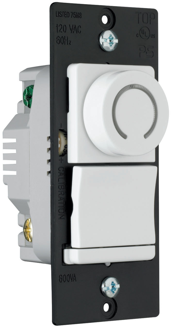 Continuously Variable Preset Fan Speed Control, 5A/3way/Single Pole, Ivory