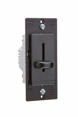 Magnetic Low-Voltage Slide Dimmer, Non-Preset 600VA, Black