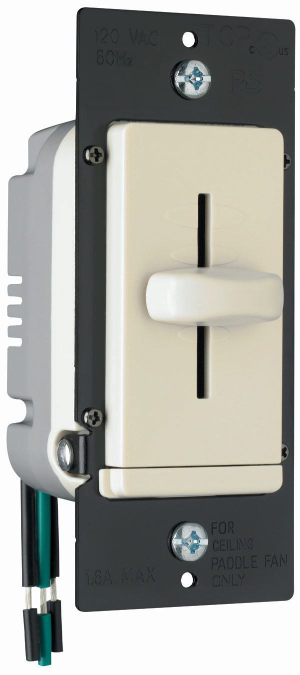 Decorator Slide De-Hummer Control, 4-Speed, 1.6A, Light Almond
