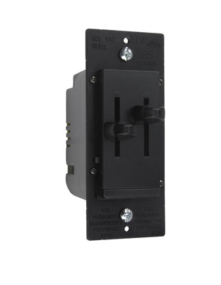 Variable Speed Fan Control with Dimmer, 300W Black