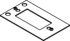 Accepts standard GFCI or Decorator style receptacles. NOTE: Standard size for device plates for Plate Location 2 is 5 7/32
