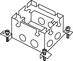 Product image for Wiremold 880S1 1-Gang Stamped Steel Floor Box, OmniBox