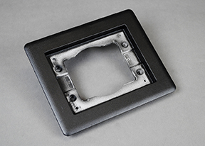 Product image for Wiremold 817TCAL-BK 1-Gang Carpet & Tile Flange, Black