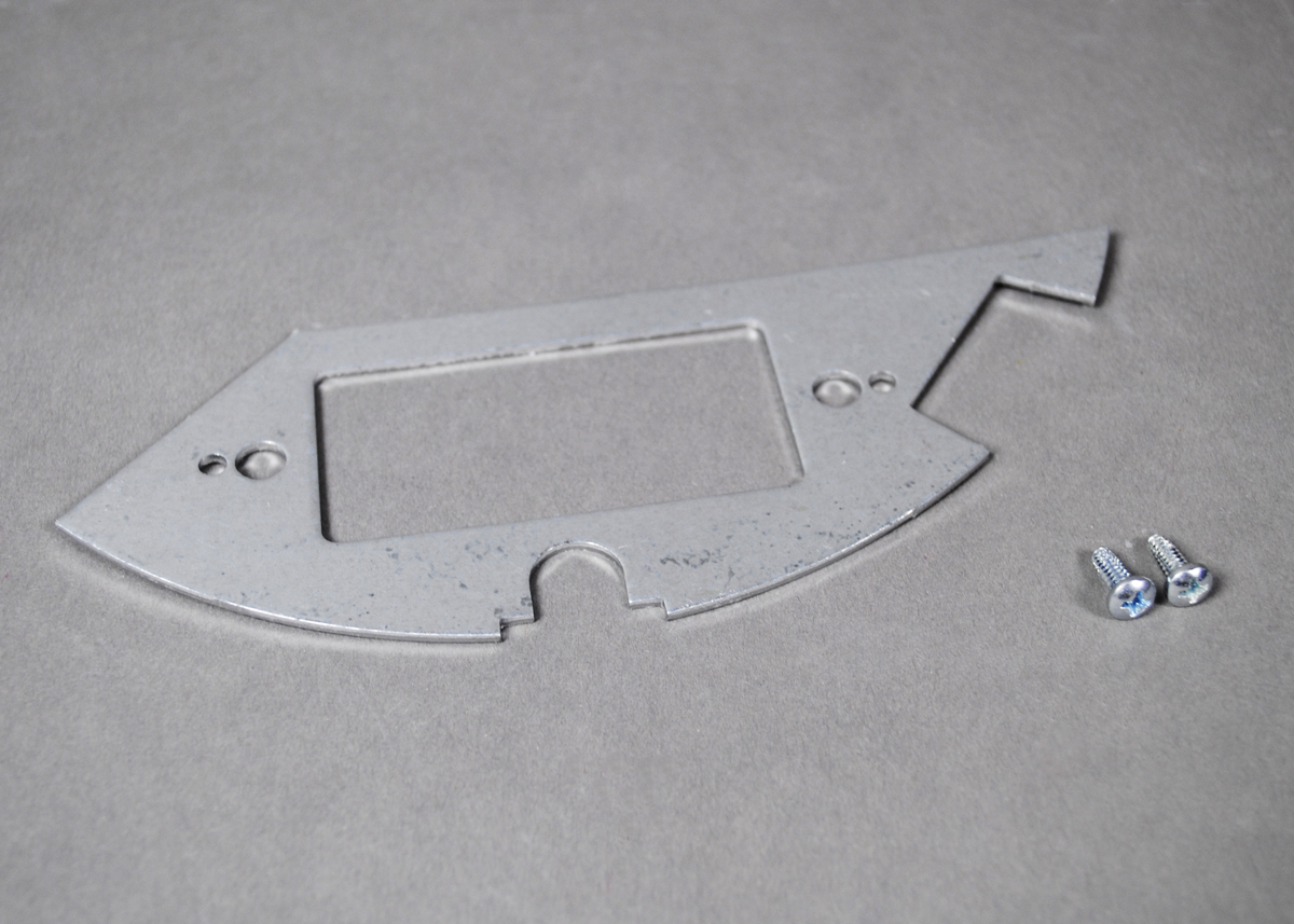 Accepts standard GFCI or Decorator style receptacles. NOTE: Standard size for device plates for Plate Location 1 is 6 11/32