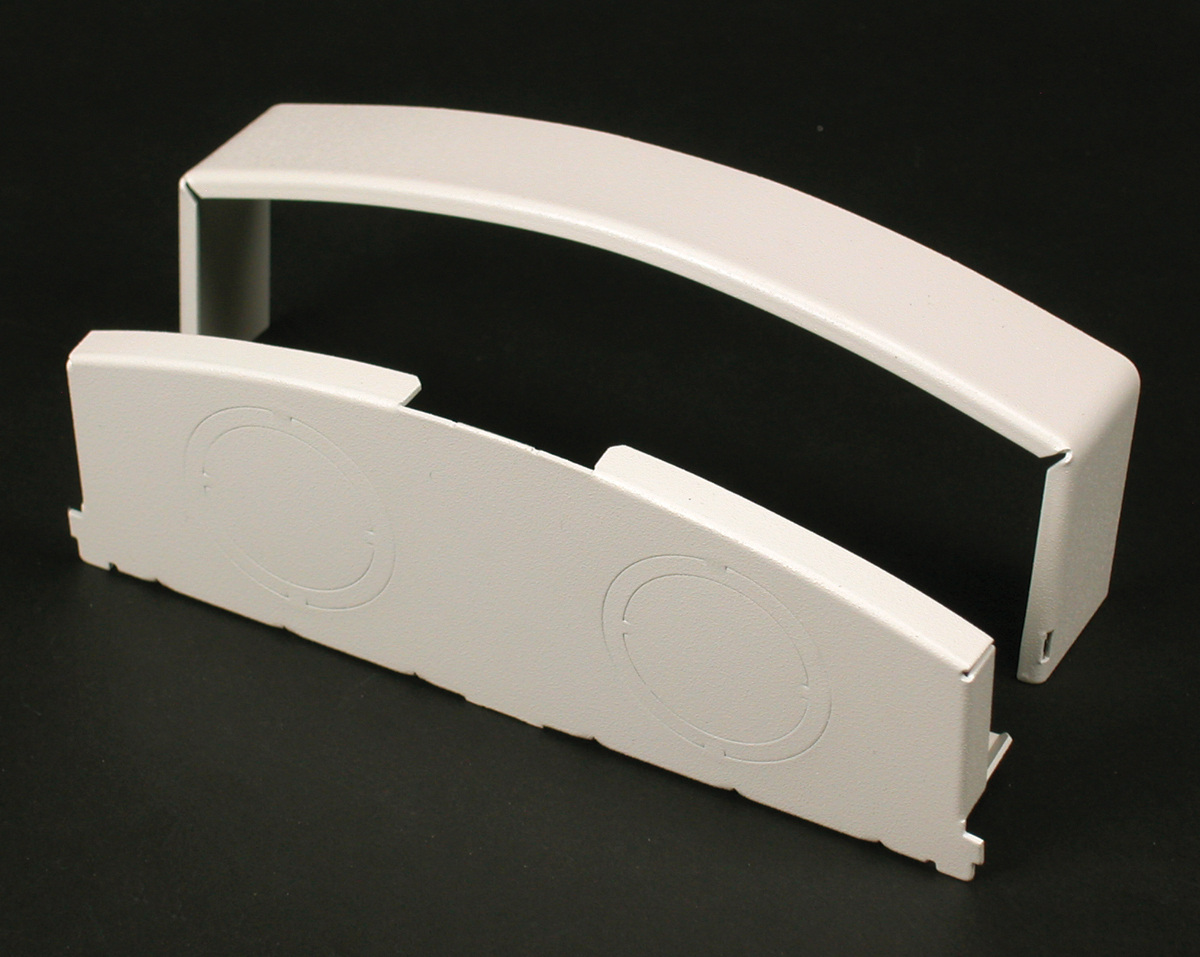 Product image for Wiremold DS4010B-DV 1-1/16" Designer Ivory Steel Multiple Channel Raceway Blank End