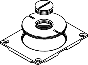 Product image for Wiremold 829CK-3/4 2-5/8 x 3/4" Brass Floor Box Communication Cover Plate