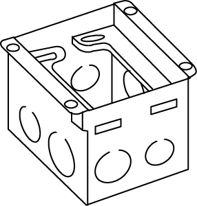 Product image for Wiremold 880W1 1/2 x 3/4 x 1" 53 In? 1-Gang Steel Floor Box