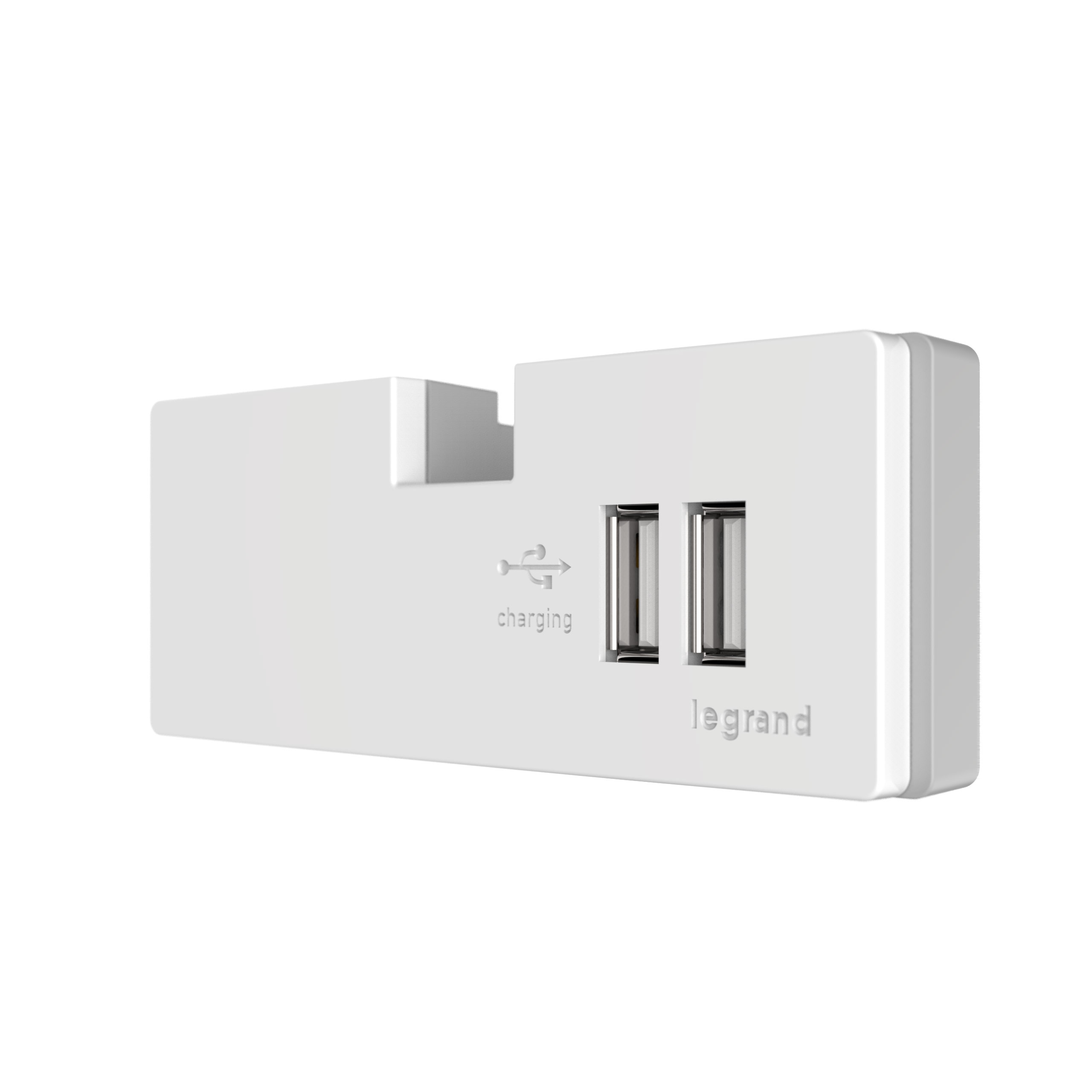 Product image for Wiremold APUSB3W4 adorne® USB Outlet Module, White