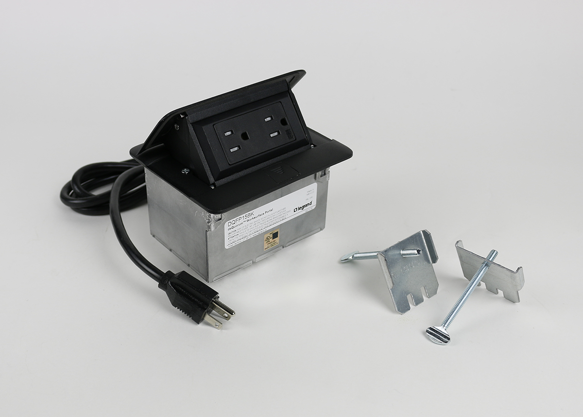 WIREMOLD DQFP15BK BLACK 15A TR DUPLEX 6 FT CORD Gordon Electric