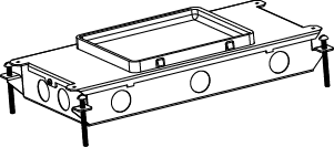 Product image for LCAN RFB2-SS STL SHL FLR BX RECT 2-