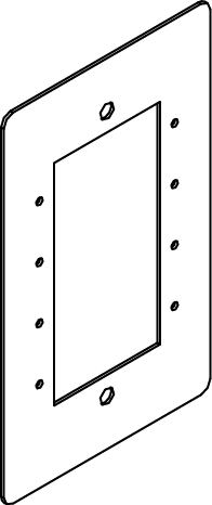 Product image for Wiremold RFB119-MAAP RFB9 and RFB11-Series Device Plate