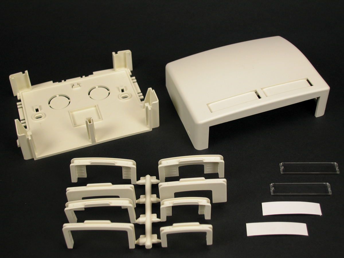 Surface mount box for use with Eclipse Raceway or standalone application. Has two 1/2