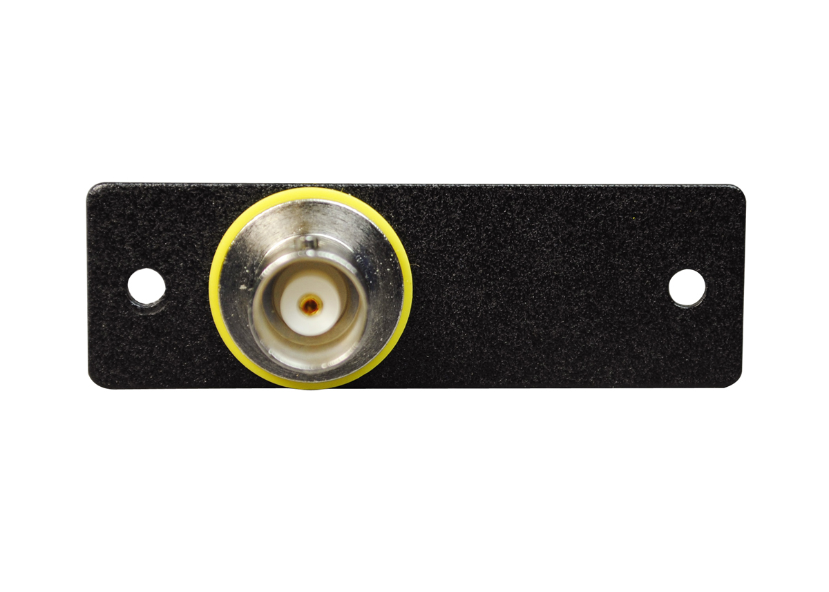 Wiremold audio/video interface plates (AVIP) allow for A/V connectivity in all Wiremold A/V compatible pathways. AVIP Series Device Plates are metal and have screwed-down connectors, which ensure a secure connection that cannot be easily pulled-out or disconnected while in use. Available in data, audio, and video versions, AVIP Series Device Plates help you stay connected in meeting and training rooms, collaboration spaces, or work areas. One BNC Female to Female Barrel. Finish - Black