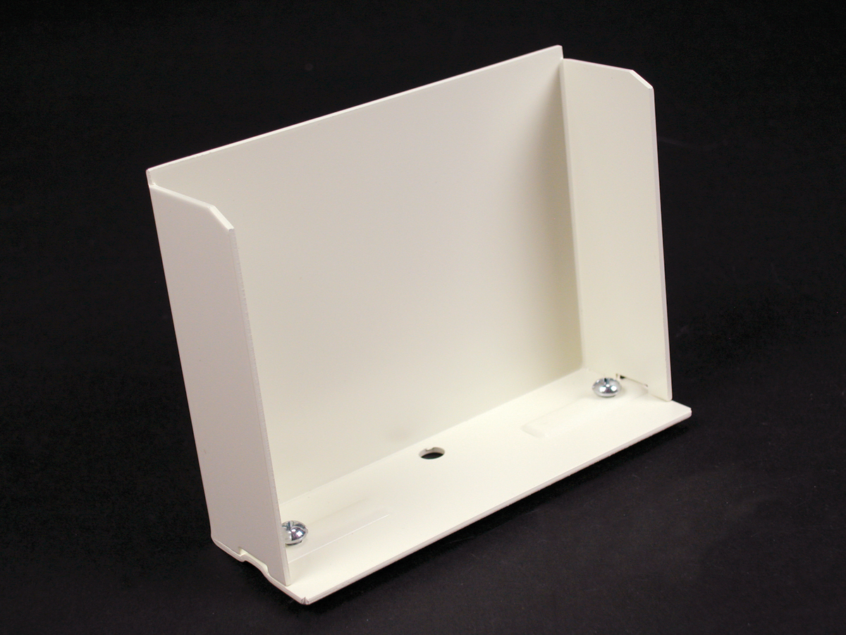 Product image for Wiremold G6010B 4-3/4 x 1-1/2 x 3-1/2" Gray Steel Multiple Channel Raceway Blank End