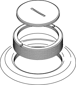 Product image for Wiremold 825CP 2-5/8" Brass Floor Box Carpet Plate Assembly