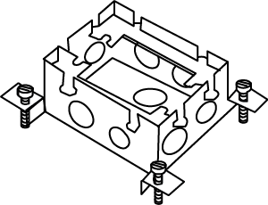 Product image for Wiremold 880M1 1/2 x 3/4" 37 In? 1-Gang Shallow Stamped Steel Floor Box