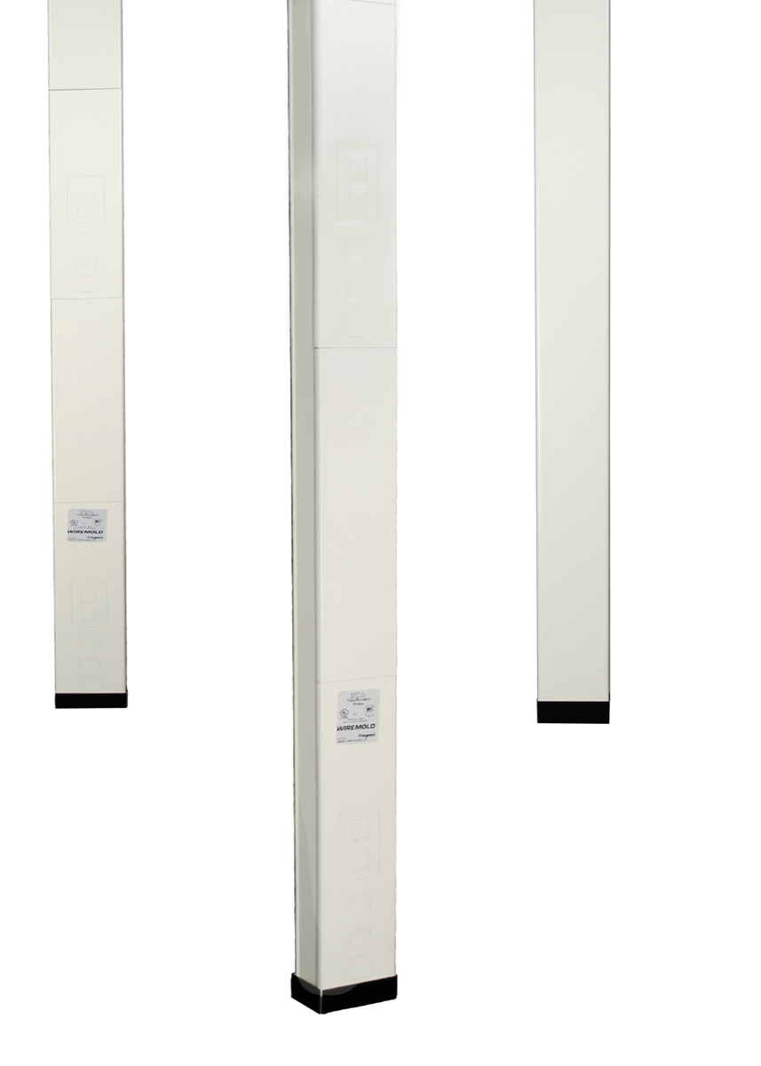 Single-compartment pole. Nominal material thickness .040