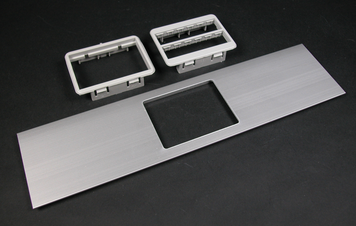 Accepts six Ortronics TracJack or three Series II datacom inserts. Both adapters included.