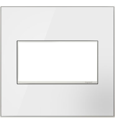Polished and contemporary, the adorne Mirror White plate provides a new twist on classic white. The sleek white surface is surrounded by a satin nickel frame for a sophisticated finish.For use with adorne Furniture Power only. Sold in multiples of ten (10) plates. Steel back plate and installation hardware are not included. All other adorne wall plate colors and finished are available as customs. View our FAQ page to learn more. - Standard Wall Plate, Mirror White