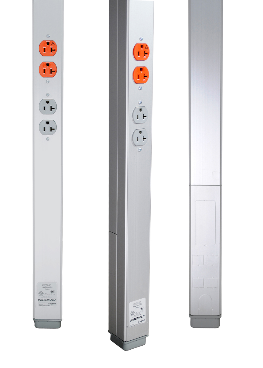 WIREMOLD AMDTP4D TELEPOWER POLE ALUMINUM DED/ISOLATED GROUND 10FT