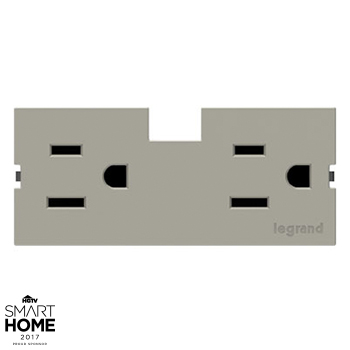 Product image for Wiremold APTR15TM4 120 Volt 15 Amp Titanium Lighting Outlet Module