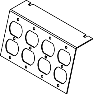 Product image for LCAN P8105-4DP AC8105 PLATE FOR 4 D