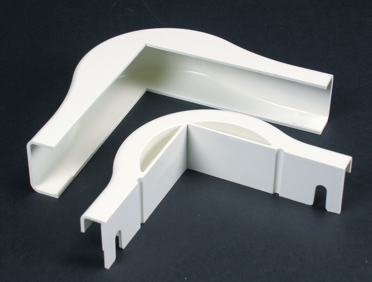 Makes right angle turns around external corners of 2800 Series Raceway. Maintains 1 1/4