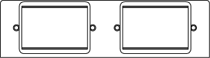 Two-gang with two Ortronics TracJack adapters included and two Ortronics Series II adapters included Flat connector only.