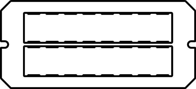 Device plate that will accept up eight (8) Ortronics TracJack devices. For use in the center compartment only. Devices supplied by others.