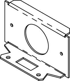 Product image for Wiremold RFB6S2 RFB6-Series Internal Single Receptacle Bracket